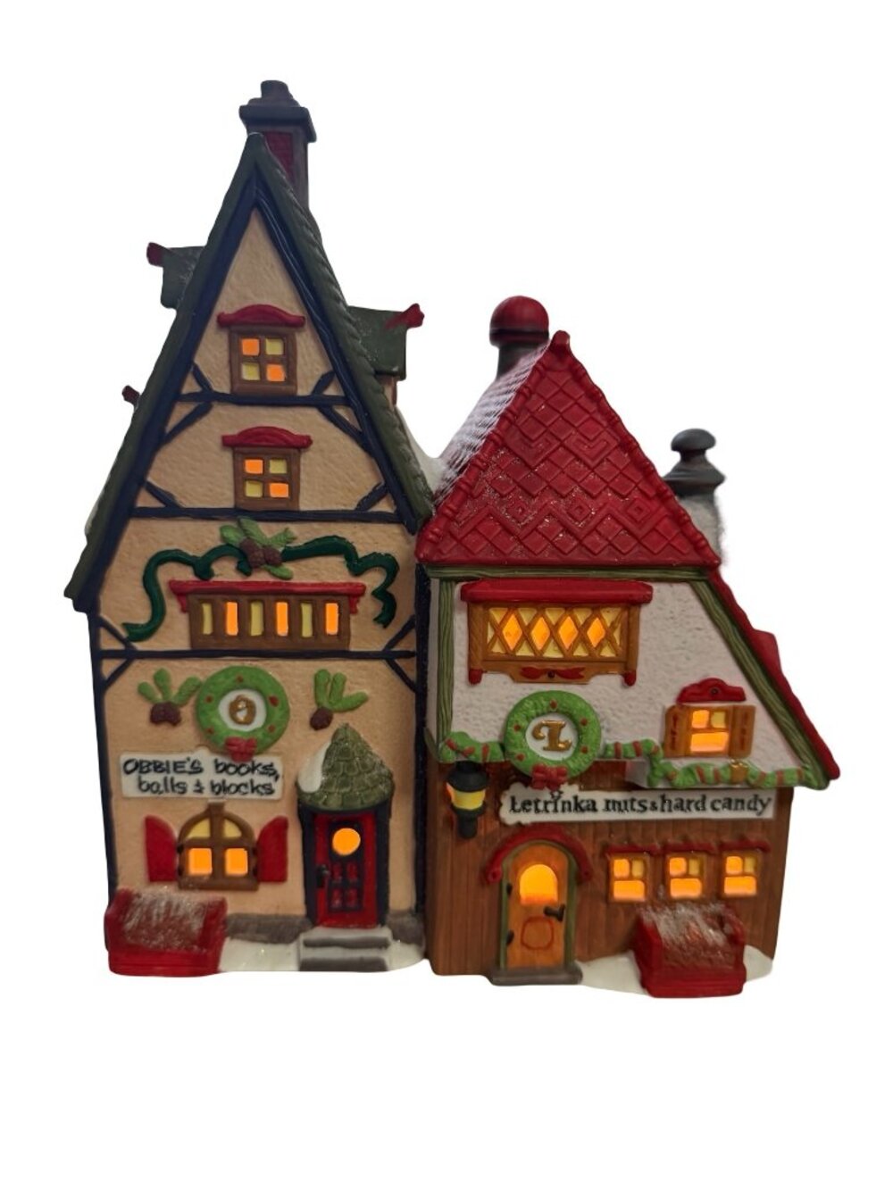 Department 56 North Pole Series Obbie’s Books & Letrinka’s Candy Lighted Village